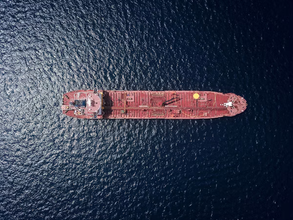 Marine industrial metalwork at a shipyard